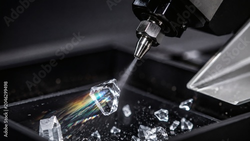 Automated Air Nozzle Jet Deflecting Translucent Glass