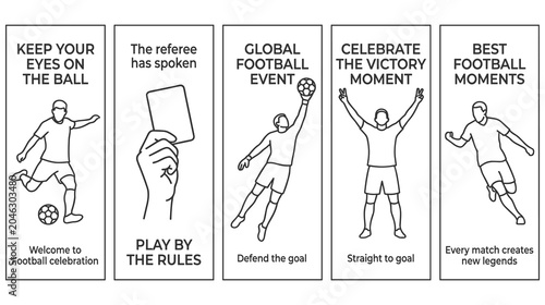Obraz na plátně Football sports infographics banners set with player actions sketches