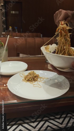 table setting at restaurant