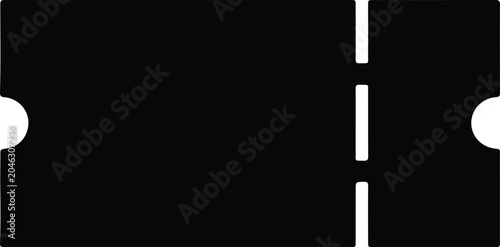 Bild auf Leinwand Silhouette vector ticket stub isolated on a white background design