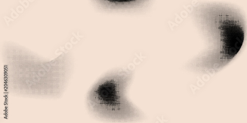 Fotografie Abstract Halftone Blob Background with Retro Stipple Texture.