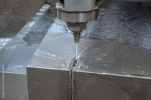 High Velocity Waterjet Piercing Industrial Alloy
