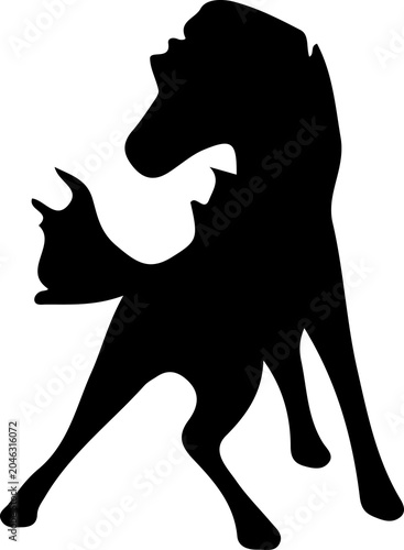 Canvas Print Horse and Donkey Wild Animals Silhouette Collection