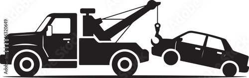 Tableau sur toile Car towing vector