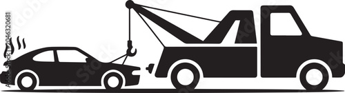 Obraz na płótnie Car towing vector