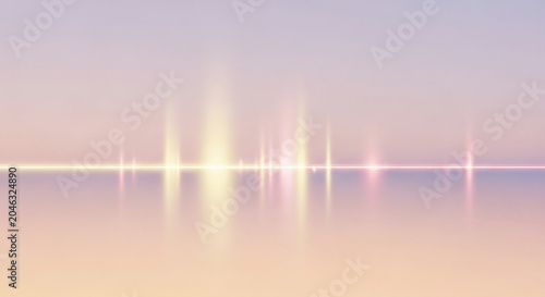 Abstract Glowing Light Horizon Background with Soft Pastel Gradient