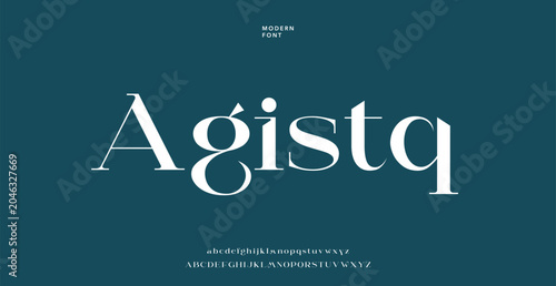 Canvas Print Teal background with large white text and smaller illegible text