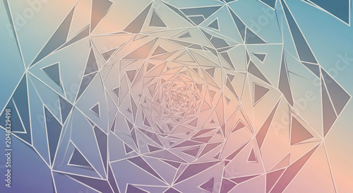 Abstract Geometric Tunnel with Soft Pastel Gradient Background