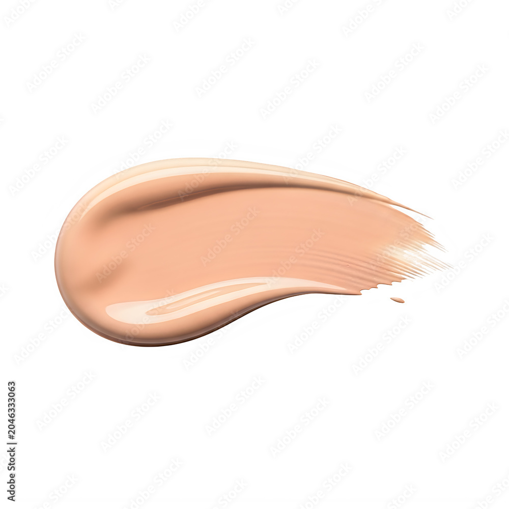 Fototapeta premium Liquid foundation smear isolated on transparent background
