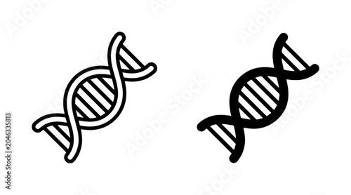 Foto DNA Helix Icons, Genetic Code Symbol, Double Helix Vector Art, Biology Science I