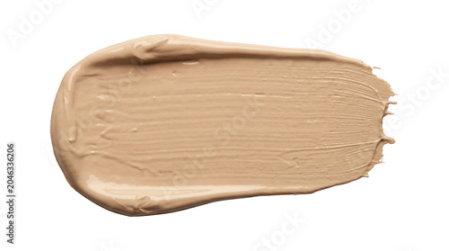 Foto Smooth smear of liquid foundation makeup product for cosmetic texture representation and beauty design
