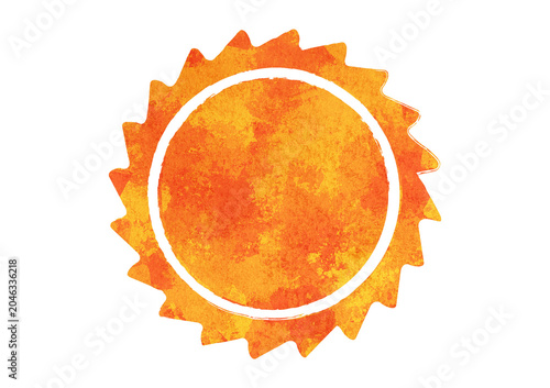 Konstfotografi 水彩風の太陽のイラスト