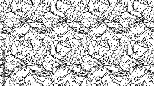 Cuadro en lienzo Stereogram 3D Image: Hidden Dragon Pattern Revealed in Black and White