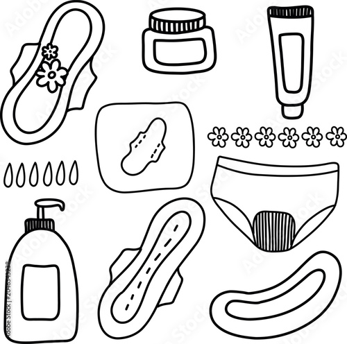 Feminine Hygiene Products Elements Collection