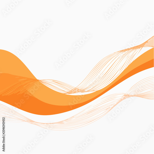 Abstract Orange Waves Background