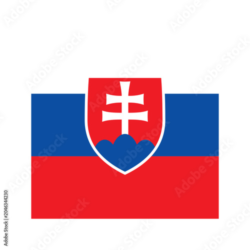 Slovakia Square Flag Icon High Quality National Flag Isolated on Transparent Background