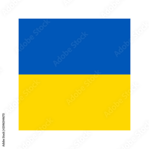 Ukraine Square Flag Icon High Quality National Flag Isolated on Transparent Background