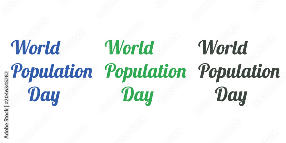 Obraz premium World population day awareness logos