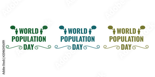 Tableau sur toile World population day awareness logos