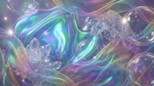 abstract background with colorful bubbles