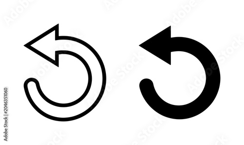 Photos Undo Arrow Icons, Reload Symbol, Refresh Button Vector Graphics