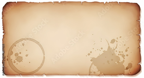 Vintage paper background with coffee stains