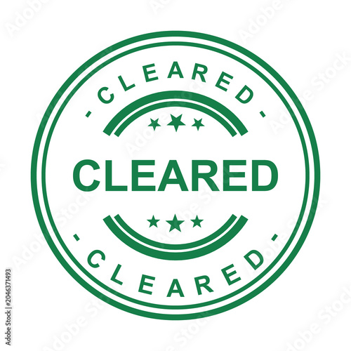 фотографія Green checked stamp with cleared approval text