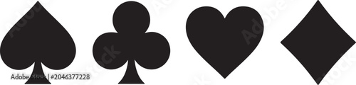 Foto Black playing card suits