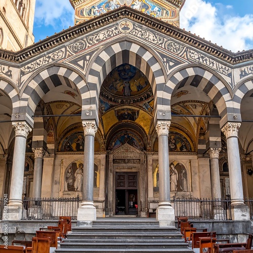 A grand ornate building with arches and columns