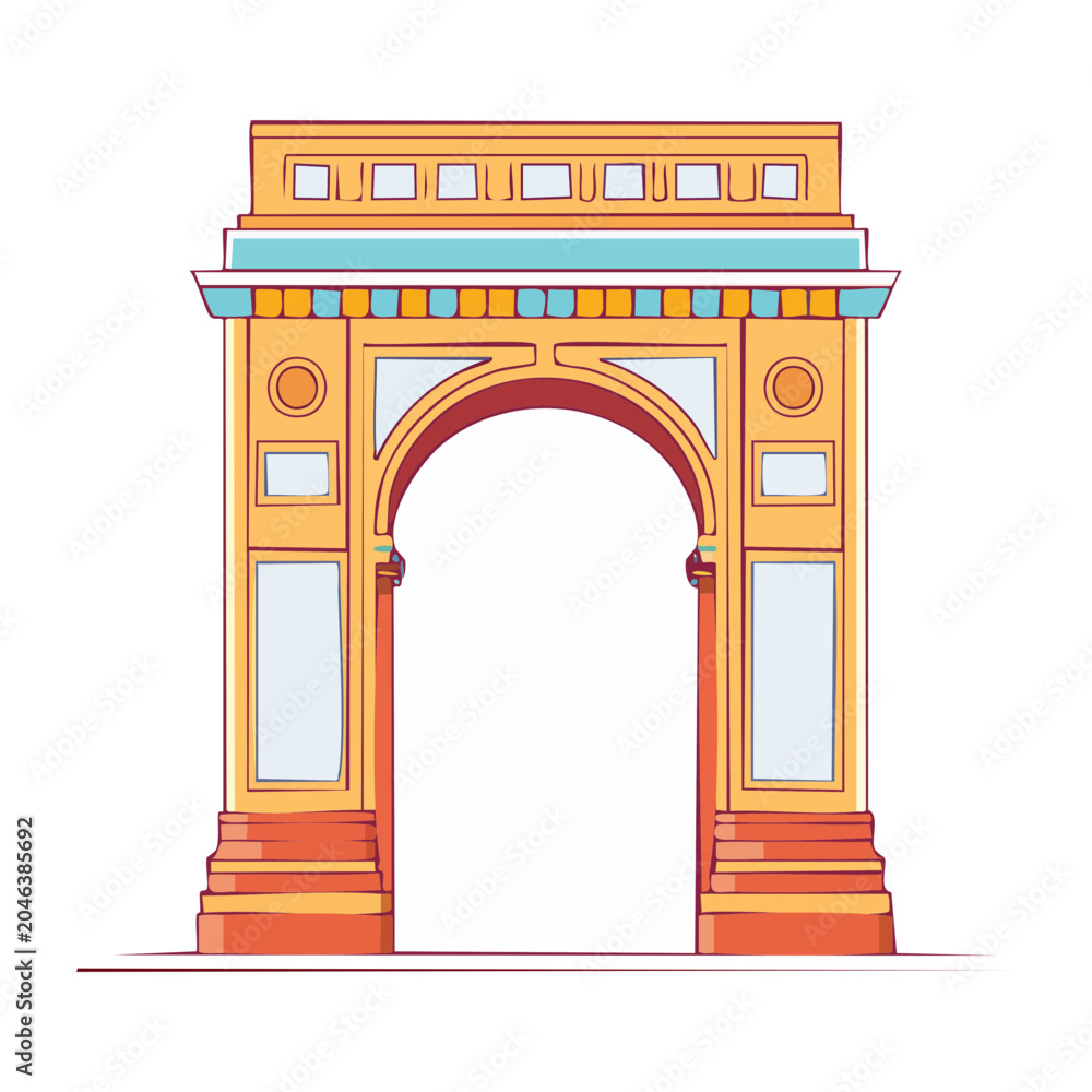 Fototapeta premium Flat design illustration of an archway