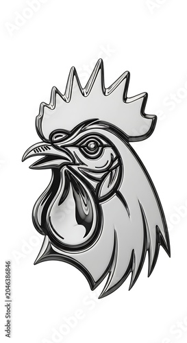 Black and white line drawing of a lion head profile.