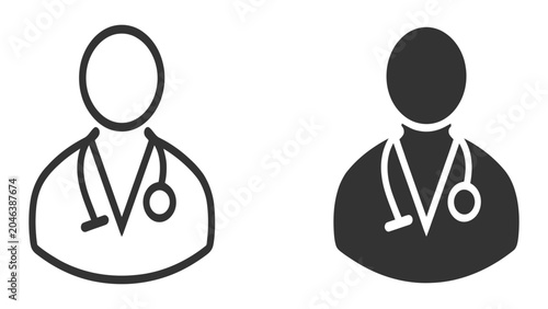 Photos Doctor icons provide a clear representation of medical professionals for website interfaces