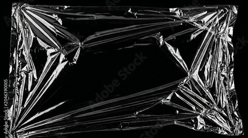 Shattered glass fragments on black landscape background