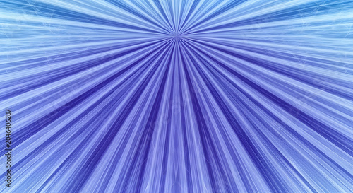 Vibrant blue light rays emanate outward in a mesmerizing pattern