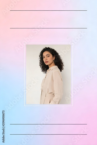 Modern Social Media Product Showcase Template with Gradient Background and Copy Space