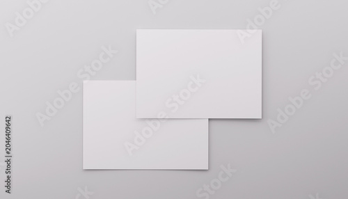 Realistic Postcard Branding Display Mockup. 3D Render