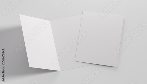 US Letter Brochure Branding Mockup. 3D Render