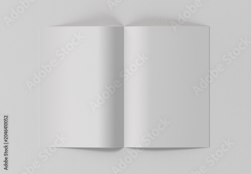 Open Brochure Spread Presentation Mockup. 3D Render