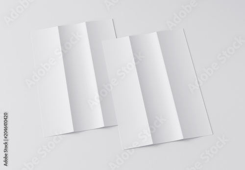 Double A4 Flyer Display Mockup. 3D Render