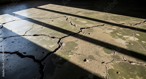 Cracked Concrete Floor Shadows.