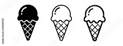 Tableau sur toile Ice Cream icon set