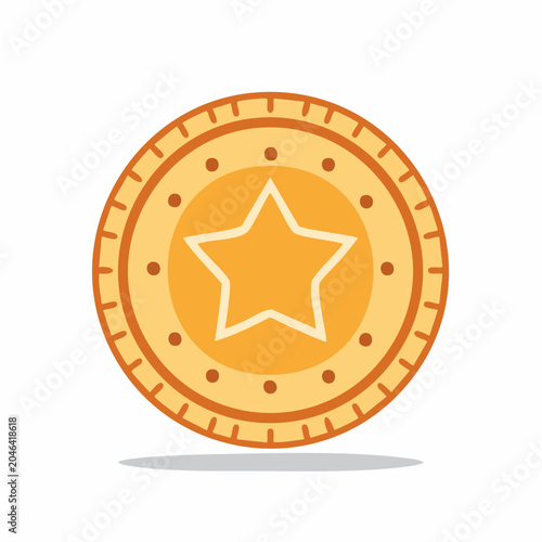 Golden Coin with Star Emblem