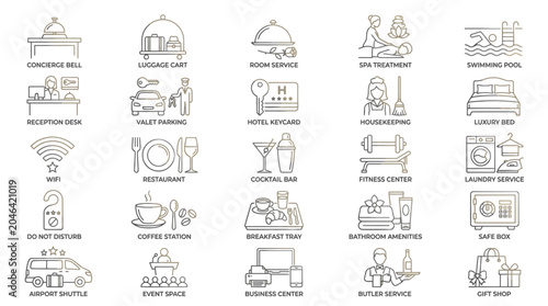 Various Household And Office Icons.