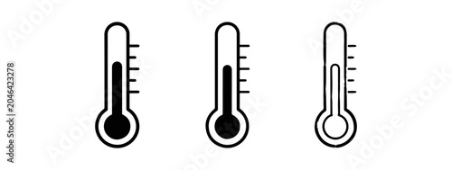 Tableau sur toile Thermometer icon set