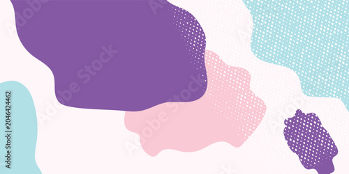 Abstract colorful shapes with purple and pink tones.