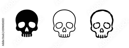 Bild auf Leinwand Skull set