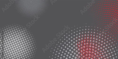Abstract Circular Halftone Pattern with Gradient Colors.