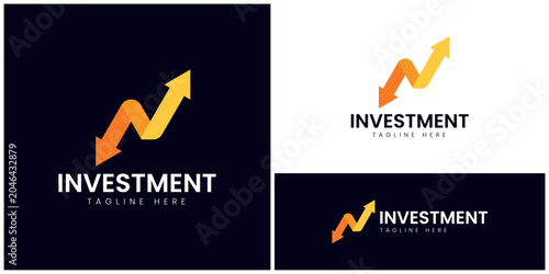 Gradient Letter N Arrow Logo Template