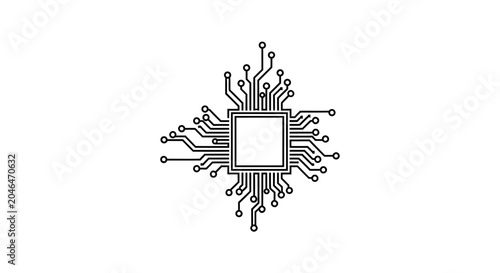 Microchip circuit board illustration design.