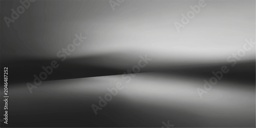 Bild auf Leinwand minimalist abstract landscape with soft focus, depicting a serene and atmospheric vista with blurred hills and horizon in muted monochrome tones, evoking a sense of vastness and calm